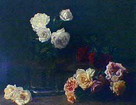 Henri Fantin-Latour Rosas blancas oil painting image
